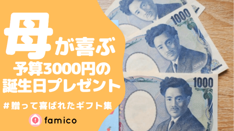 お母さん,誕生日プレゼント,3000円