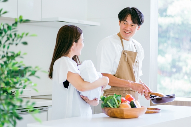 子育て以外の家事を担当する